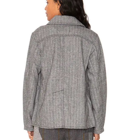 FREE PEOPLE Sandrine Rose Gray Empire Wool Blend Button Front
Jacket NWT - Picture 4 of 14